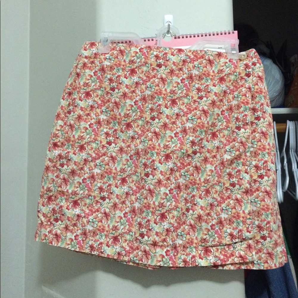 liz clairborne floral skirt size 12